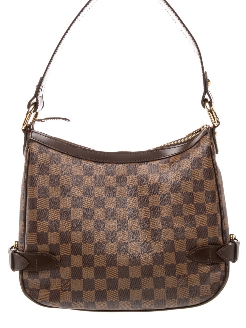 LV BUCKLE BAG❤️DAMIER EBENE LOUIS VUITTON TOTE SHOULDER BAG ZIPPER LV JACKIE BAG - Picture 9 of 17
